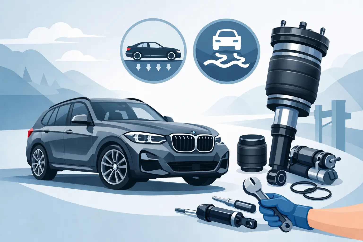 Въздушно окачване BMW: симптоми и ремонт